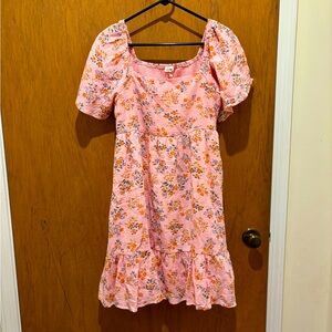 Summer smocked bodice mini dress